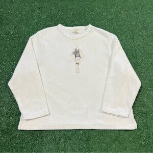 Vintage 90s Terry Cloth Boho Crewneck Sweatshirt